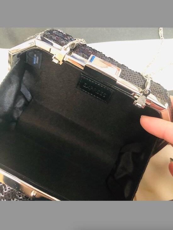 Sequin Clutch w/Chain - Picture 3 of 3